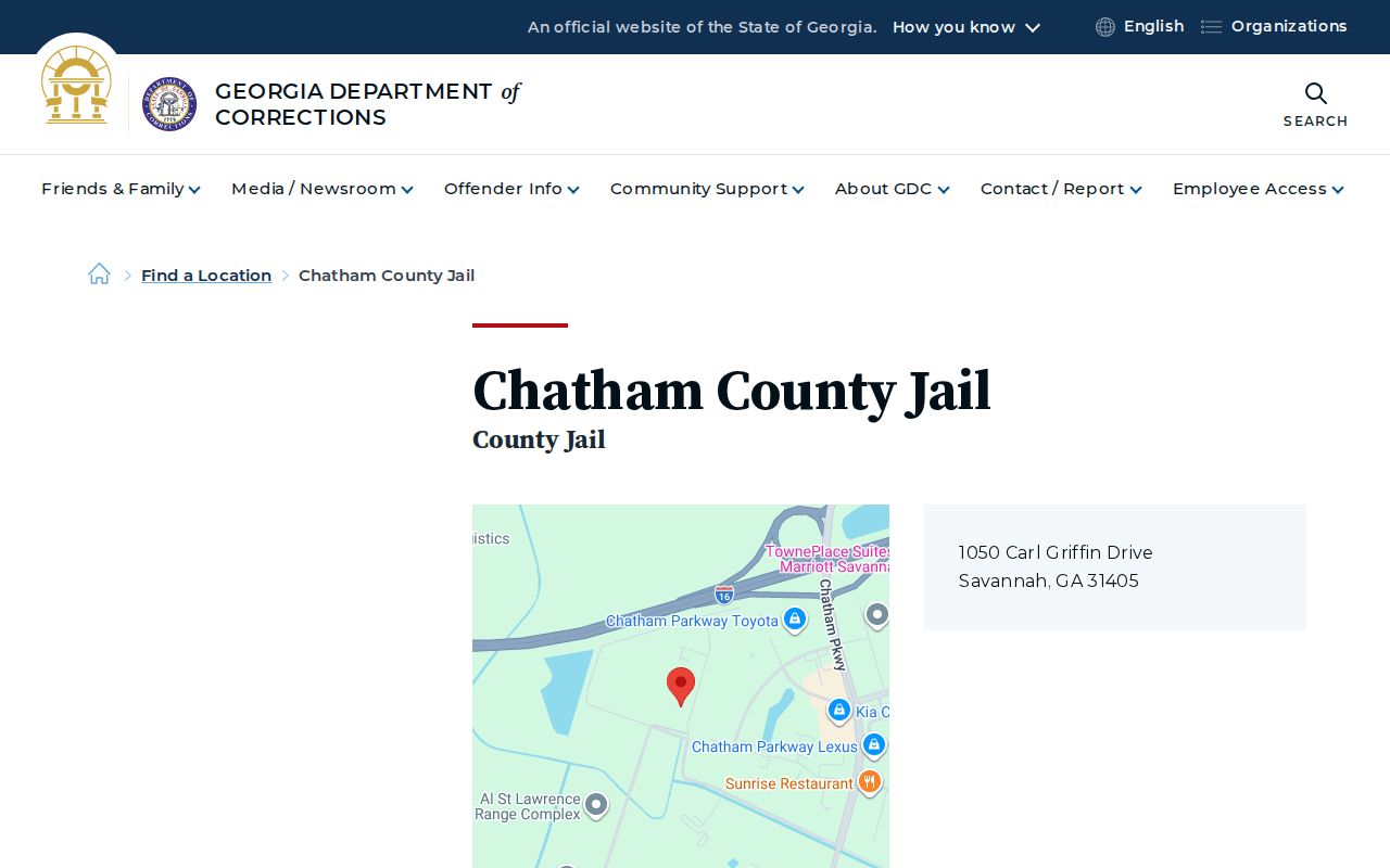 Chatham County Jail release contact record