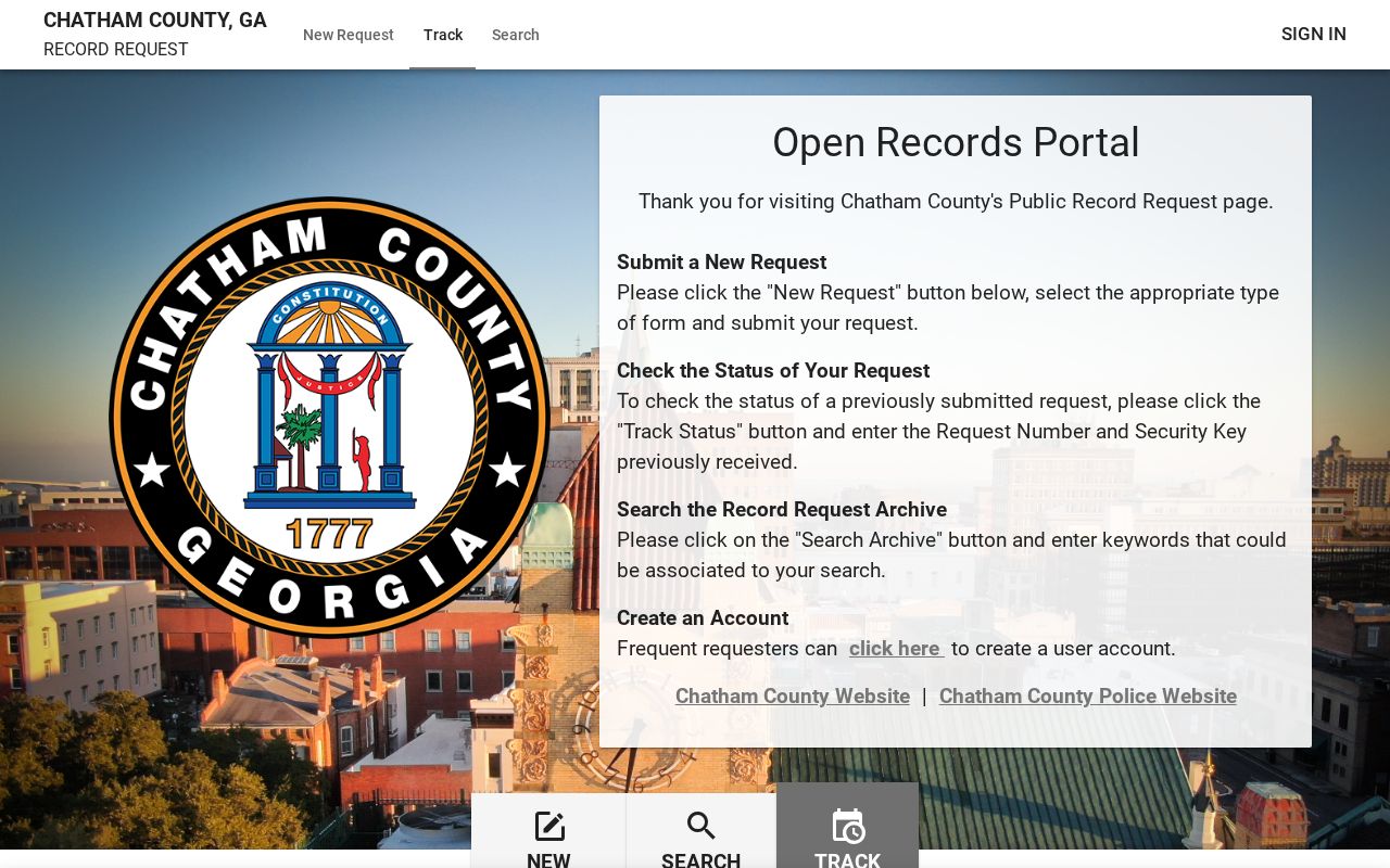Chatham County release records request portal
